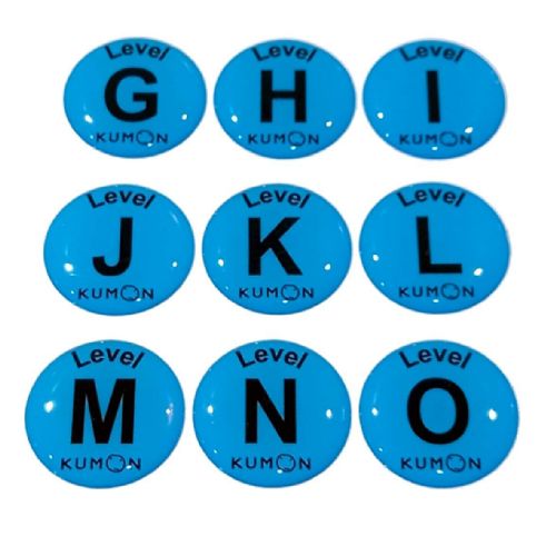 KUMON Level Grade blue 27mm Round